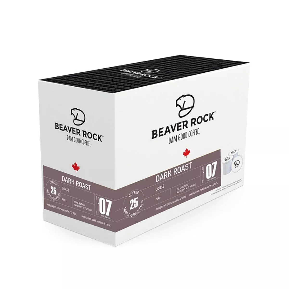 Beaver Rock Dark Roast Single-Serve Coffee Pods (Box of 25)