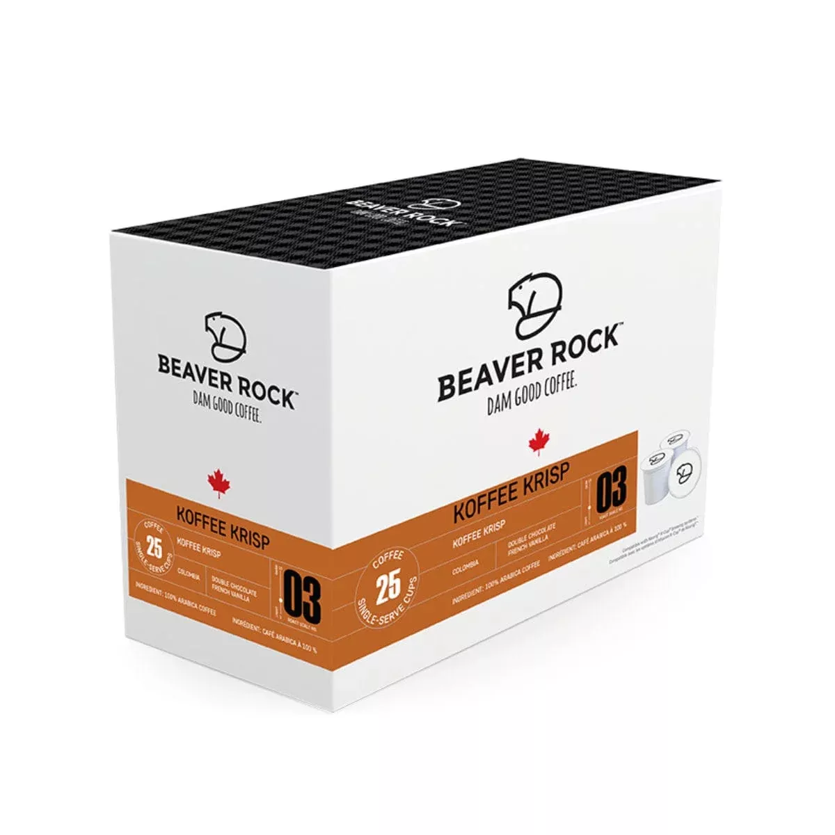 Beaver Rock Koffee Krisp Single-Serve Coffee Pods (Box of 25)