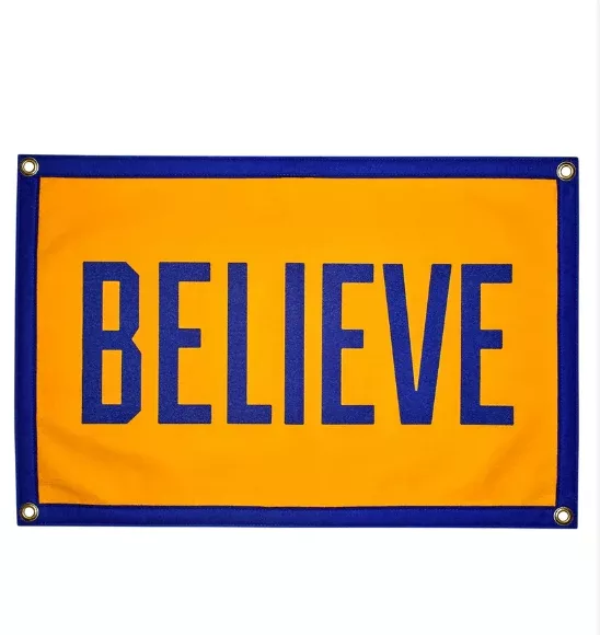 Believe Ted Lasso Wool Felt Banner