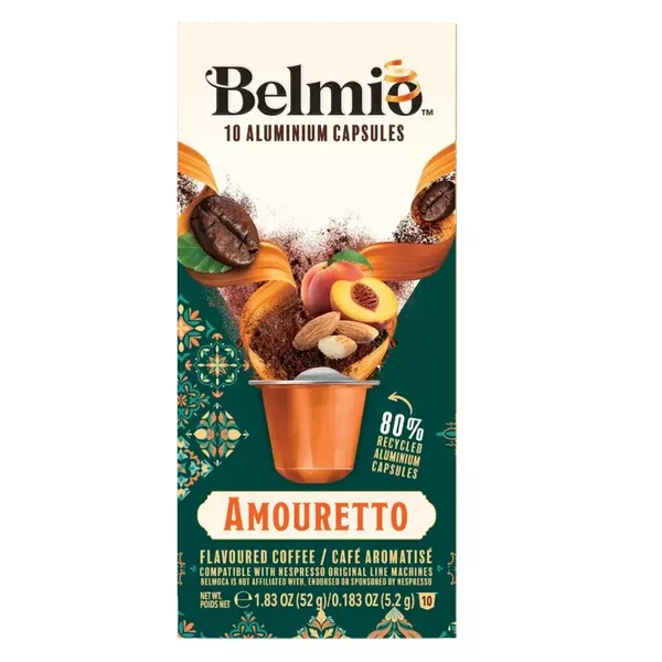 Belmio Amouretto Nespresso Compatible Capsules, 10 PackALUMINUM