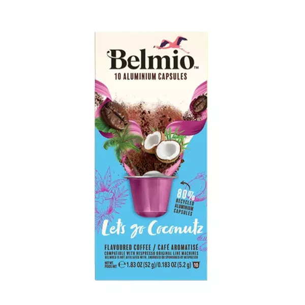 Belmio Coconut Nespresso Compatible Capsules, 10 PackALUMINUM