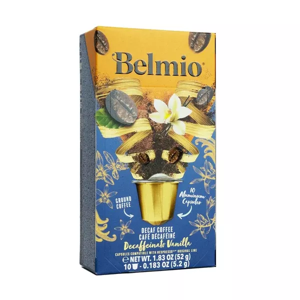 Belmio Decaffeinato Vanilla Nespresso Compatible Capsules, 10 PackALUMINUM