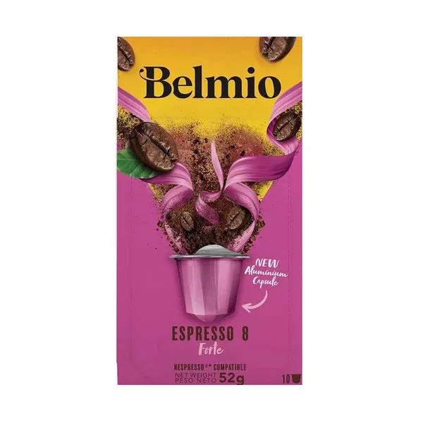 Belmio Espresso Forte Nespresso Compatible Capsules, 10 PackALUMINUM