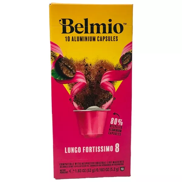 Belmio - Lungo Forte 8 Nespresso Compatible Capsules, 10 PackALUMINUM