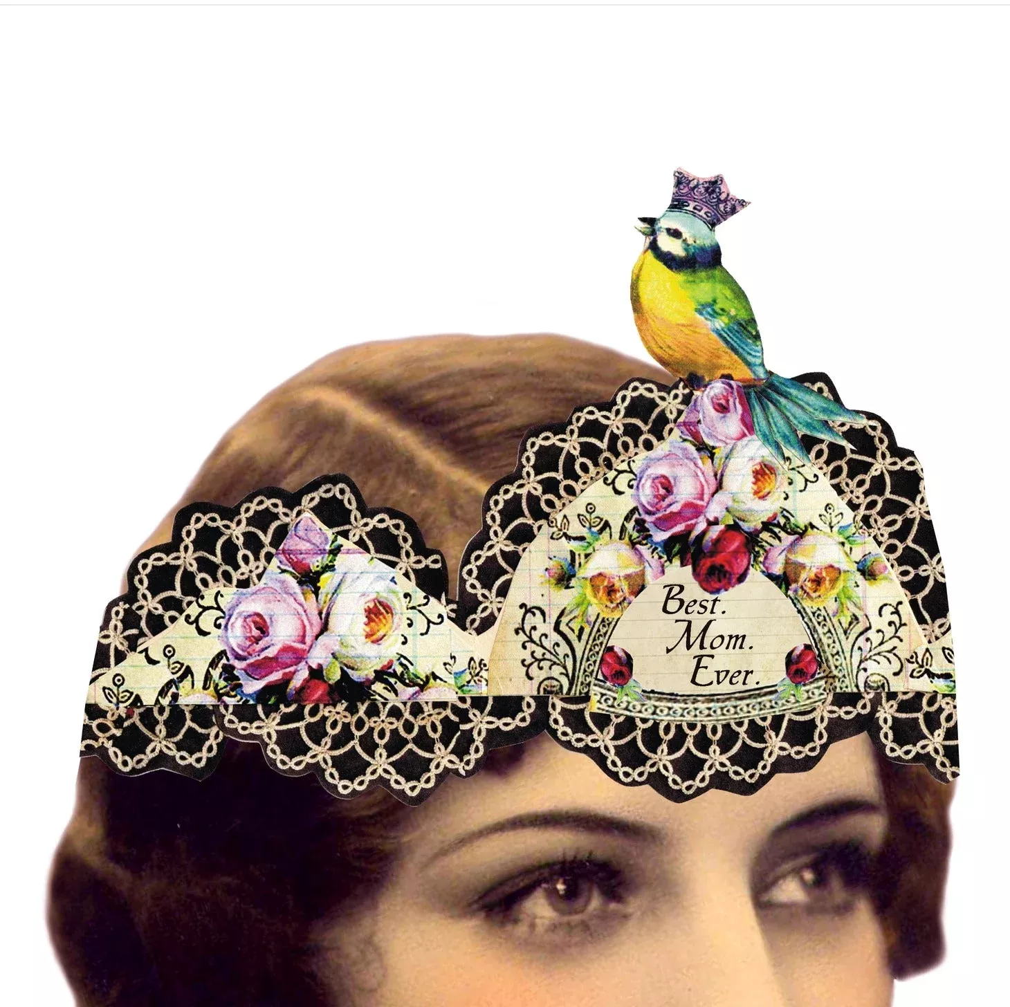 Best. Mom. Ever. Mailable Wearable Paper Tiara Greeting Card