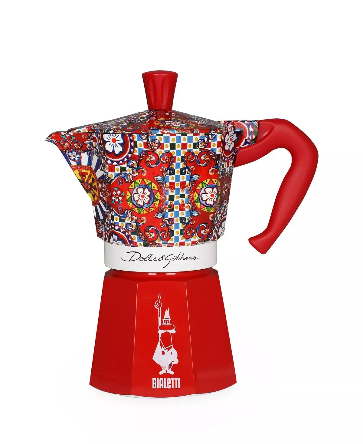 Bialetti Moka Express Dolce & Gabbana 6 Cup Stovetop Espresso Maker - Red
