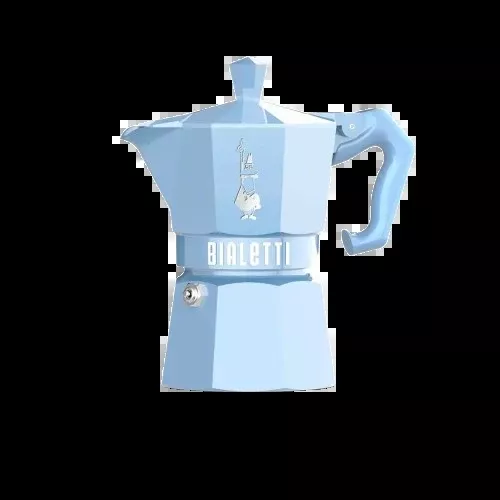 Bialetti Moka Express Espresso Maker Pastel Blue - 3 Cup and 6 Cup
