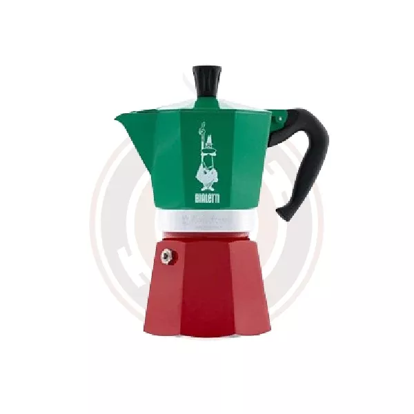Bialetti Moka Express Espresso Maker Tricolour - 3 Cup and 6 Cup