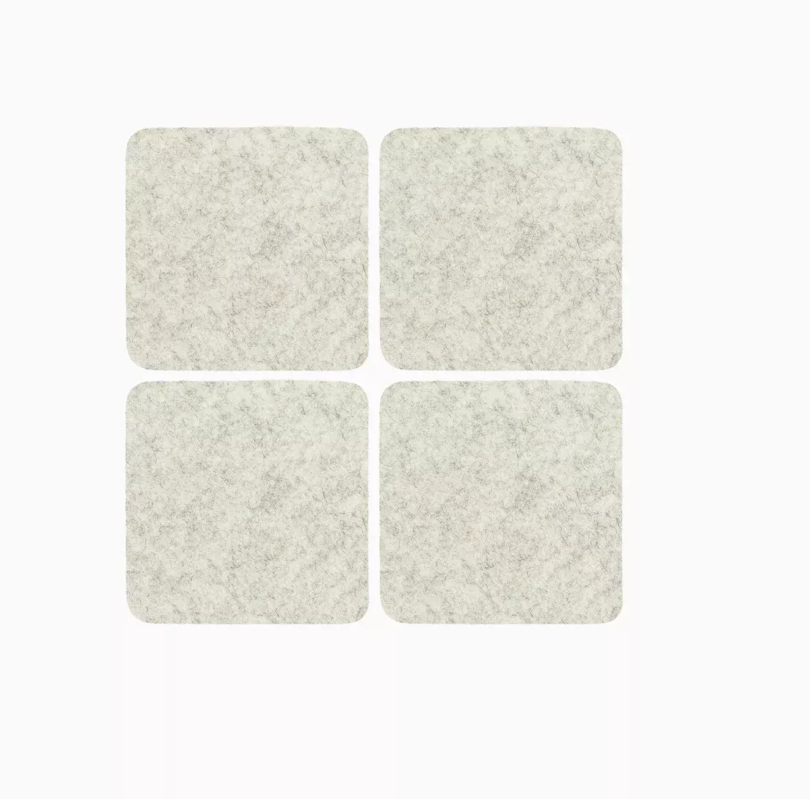 BIERFIZL SQUARE FELT COASTER 4 PACK - Heather White