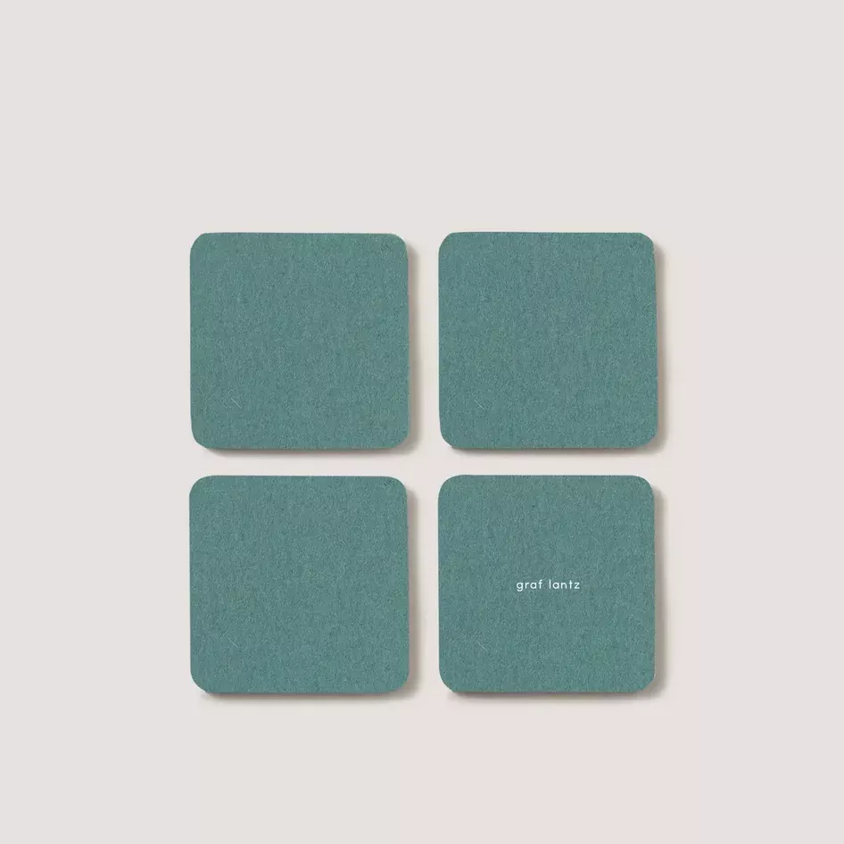 Bierfizl Square Felt Coaster 4 Pack - Spruce