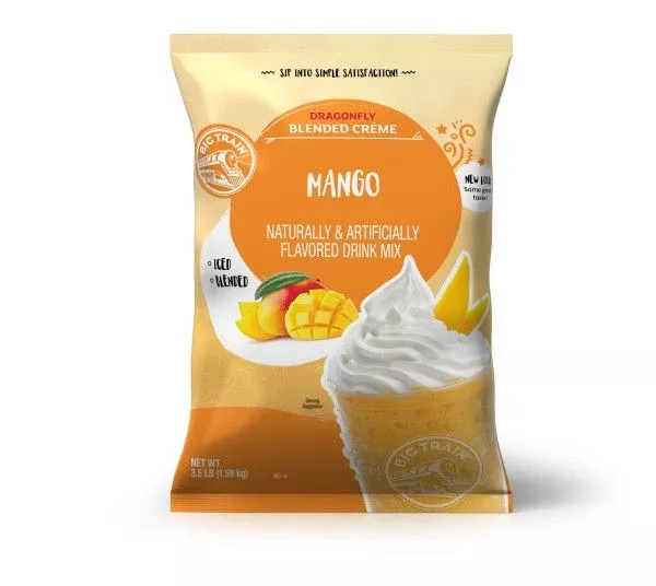 Big Train Dragonfly Mango Blended Creme Frappe Mix - Bag (3.5 lbs)