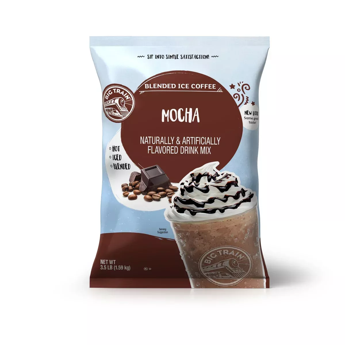 Big Train Mocha Blended Ice Coffee Mix - Bag (3.5 lbs)