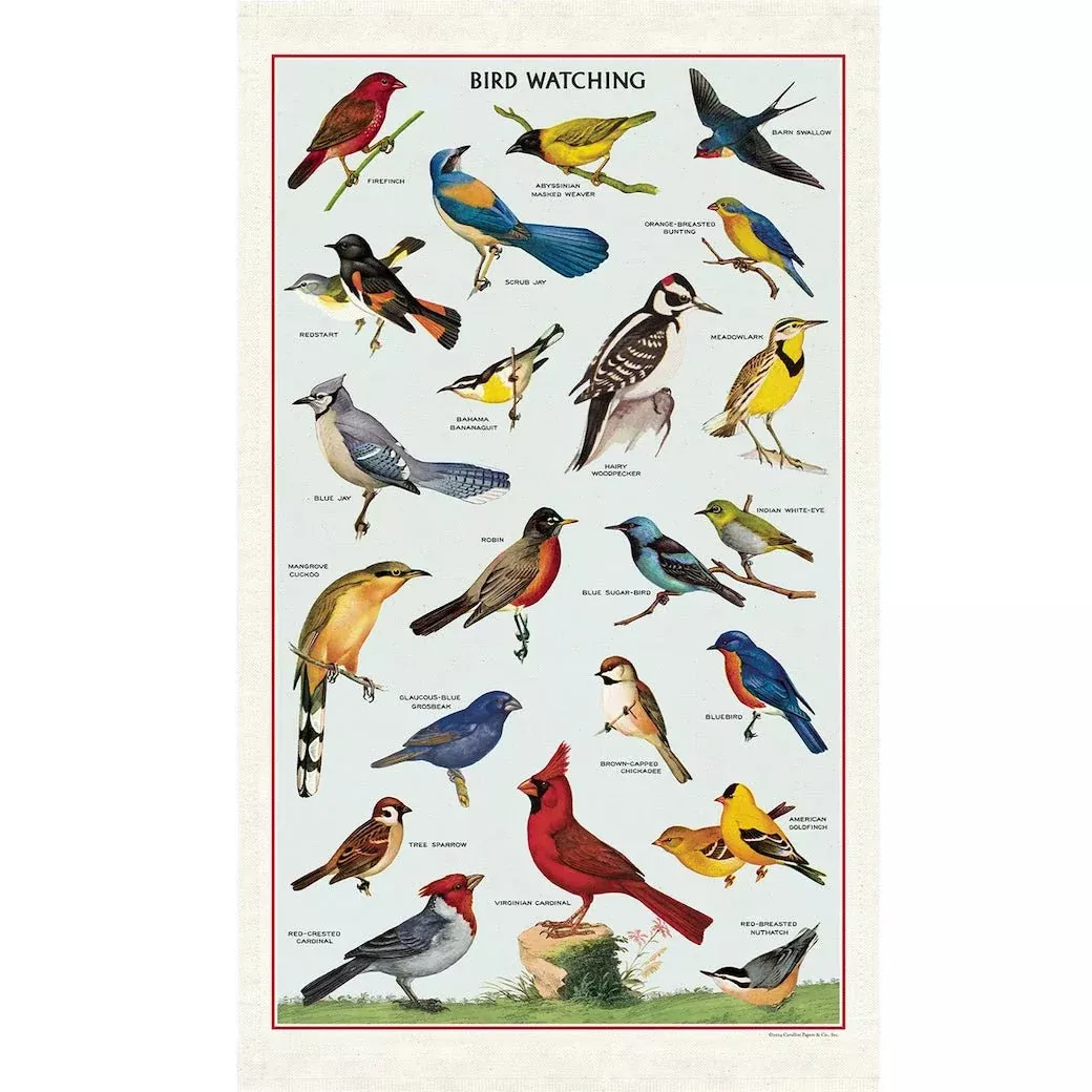 Birdwatching 100% Cotton Tea Towel