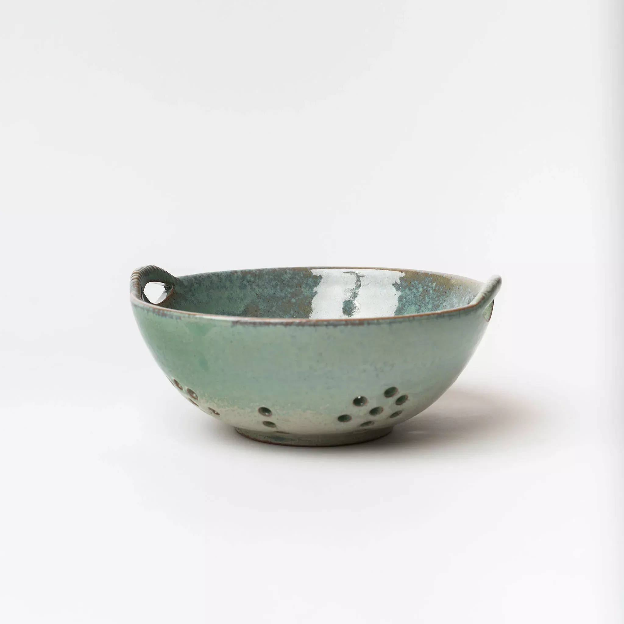 Blue-Green Glazed Berry Bowl