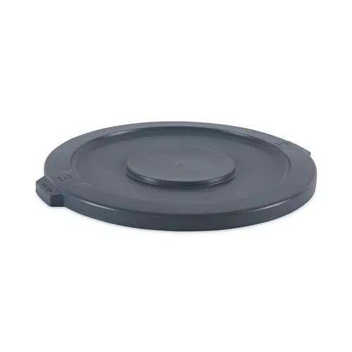 Boardwalk 1868182 Plastic Round Flat-Top Lid for 32 Gallon Waste Receptacles - Gray