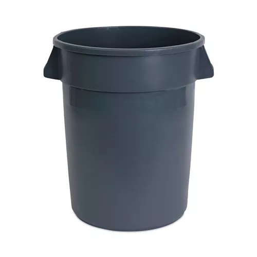 Boardwalk 3485198 32 Gallon Linear-Low-Density Polyethylene Round Waste Receptacle - Gray