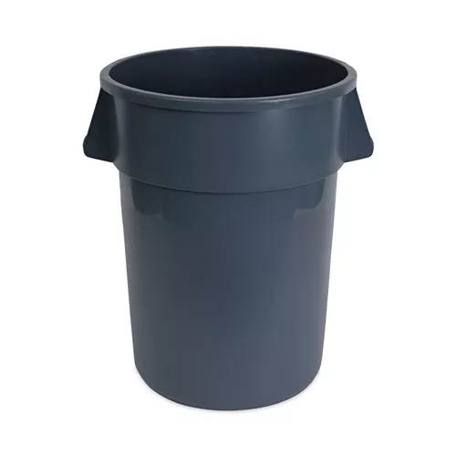 Boardwalk 3485199 44-Gallon Round Plastic Waste Receptacle - Gray