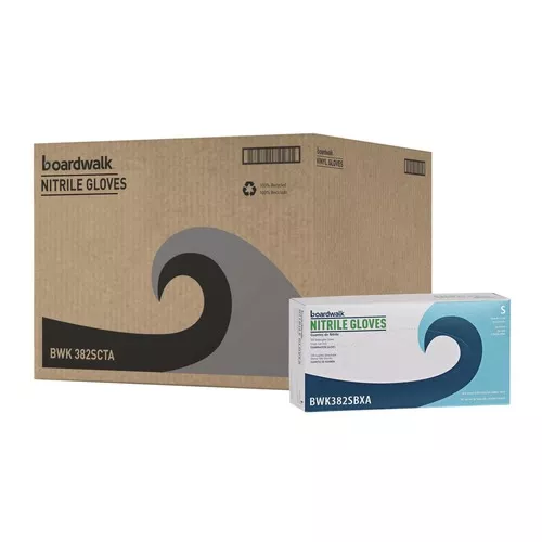 Boardwalk 382SCTA 5 mil Disposable Examination Nitrile Gloves - Small, Blue (1000/Carton)