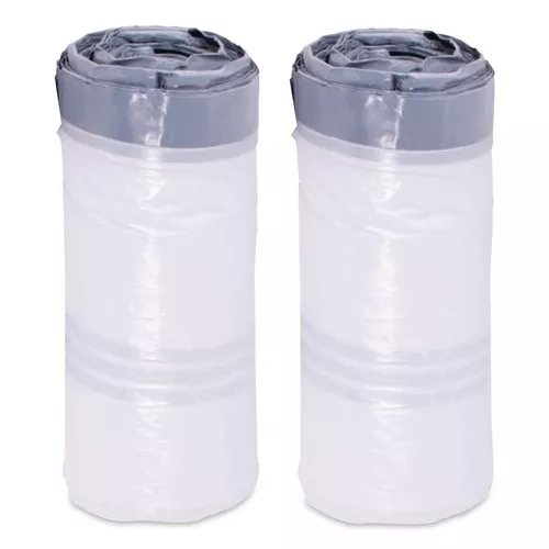 Boardwalk BWK1DK100 13 Gallon 24 in. x 28 in. Drawstring Kitchen Bags - White (50 Bags/Roll, 2 Rolls/Carton)