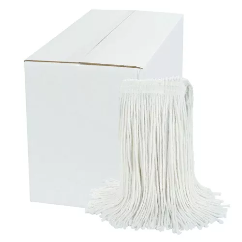 Boardwalk BWK2024RCT #24 Cut-End Rayon Wet Mop Head - White (12/Carton)