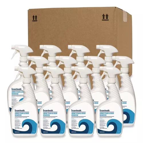 Boardwalk BWK4835 32 oz Urine Stain and Odor Remover - Fresh Mint Scent (12/Carton)