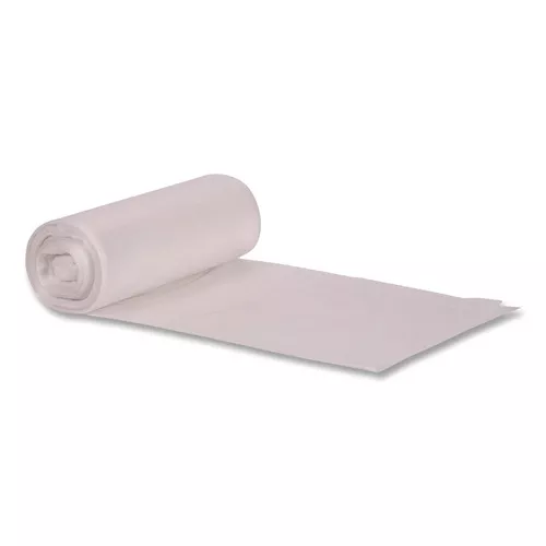 Boardwalk H7658TCKR02 38 in. x 58 in. 60 gal. 0.9 mil Perforated Roll Low-Density Waste Can Liners - Clear (100/Carton)
