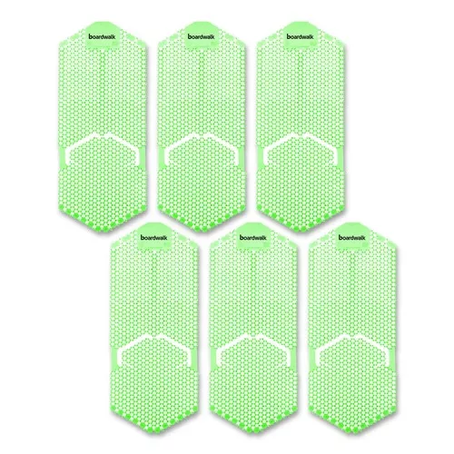 Boardwalk TSU-P-006I006I-02-AAS80 5.22 oz Vertical Urinal Screen - Cucumber Melon Scent/Green (6/Carton)