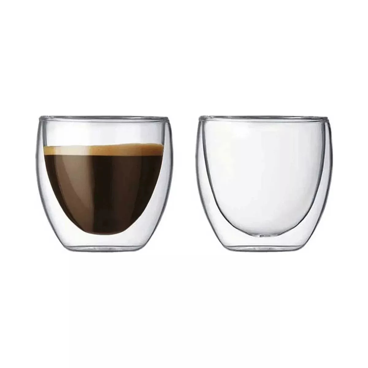 Bodum Pavina Medium 8oz Double Walled Coffee Glasses (Set of 2)