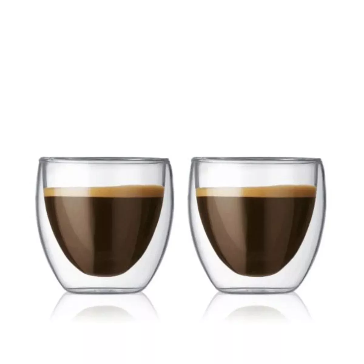Bodum Pavina Small 2.5oz Double Walled Coffee & Espresso Glasses (Set of 2)