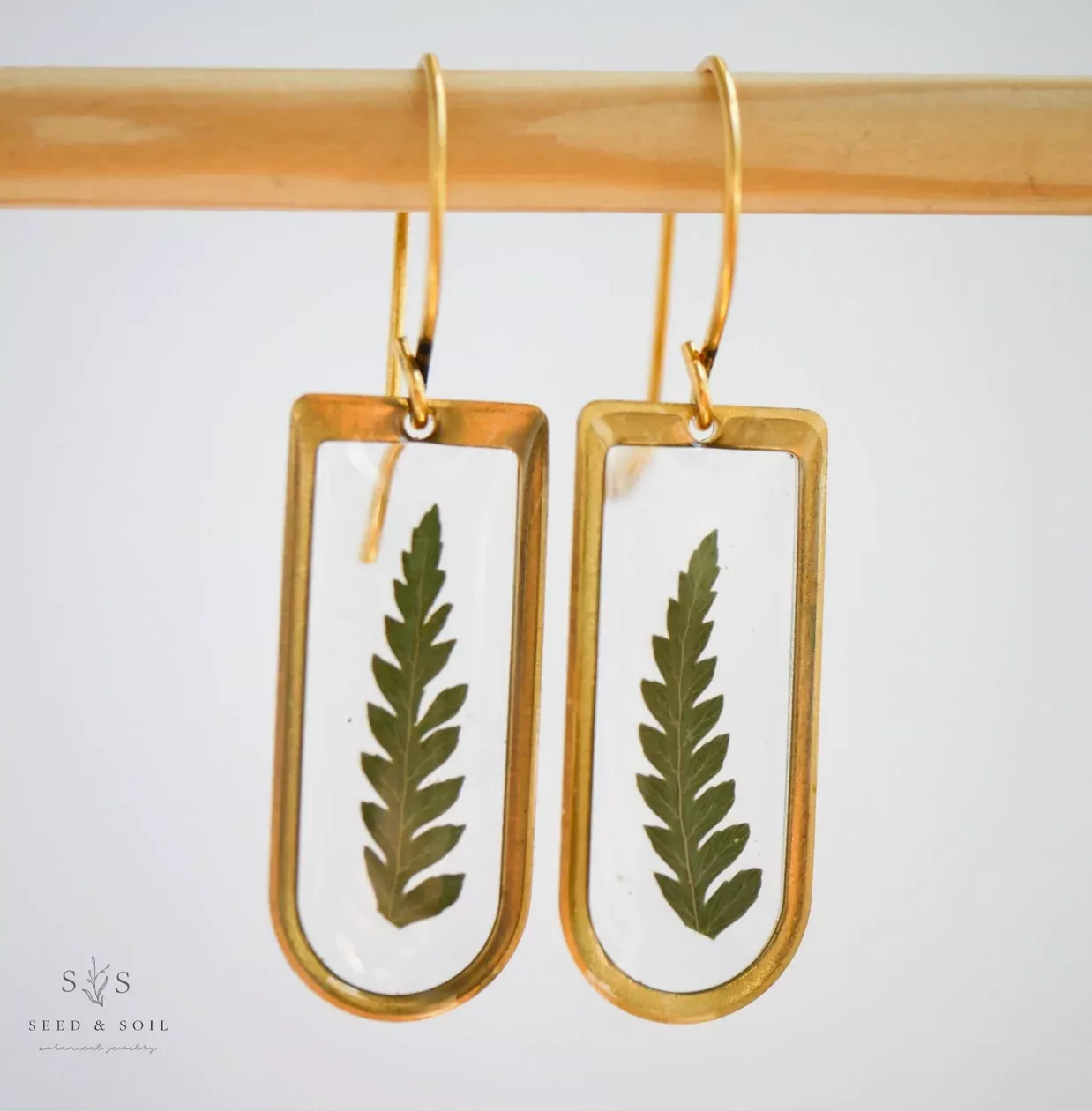 Botanical Cathedral Earrings - Fern
