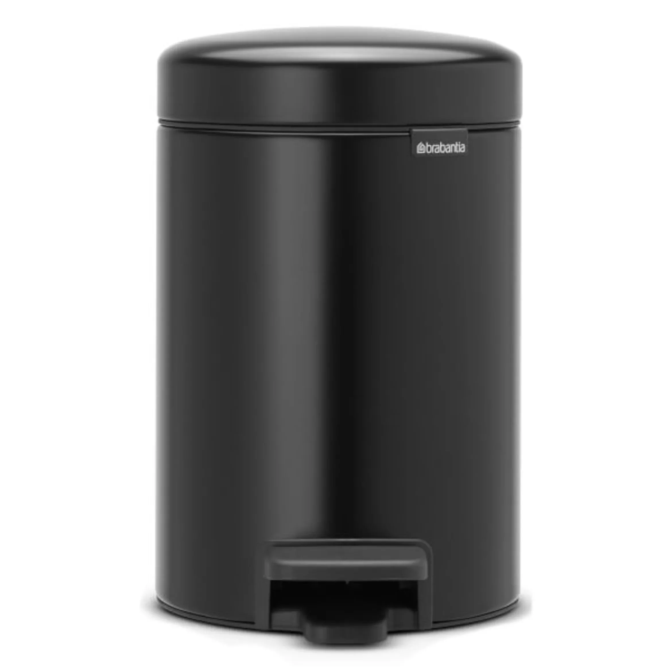 Brabantia NewIcon Step Trash Can – Matt Black – 0.8 Gal