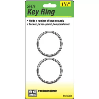 Brass 1-1/4"Key Rings – 2 Pack
