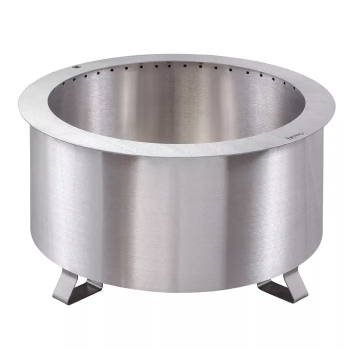 Breeo - Double Flame 24” Smokeless Fire Pit - Stainless Steel