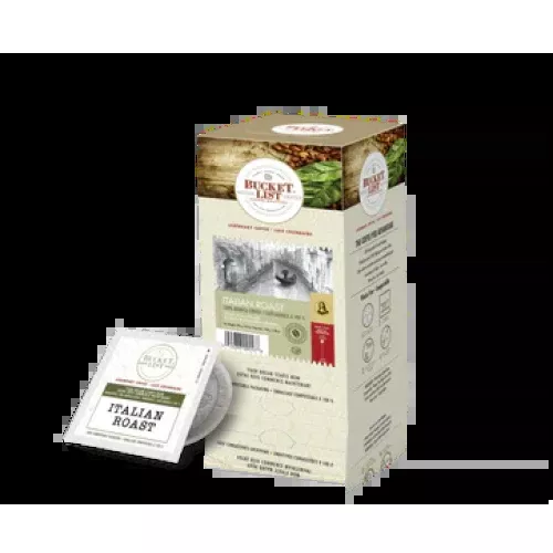 Bucket List Coffee Italian Roast Single Serve Soft Pods (Box of 18)