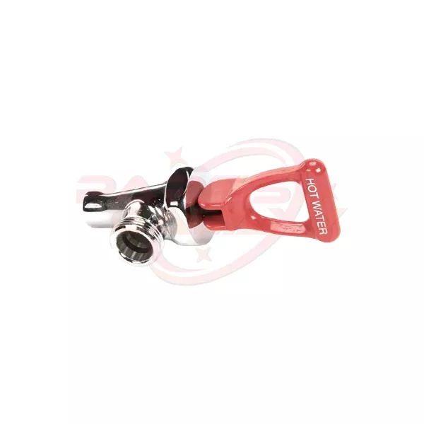 Bunn 03287.0006 Faucet Assembly, Chrome With Red Handle