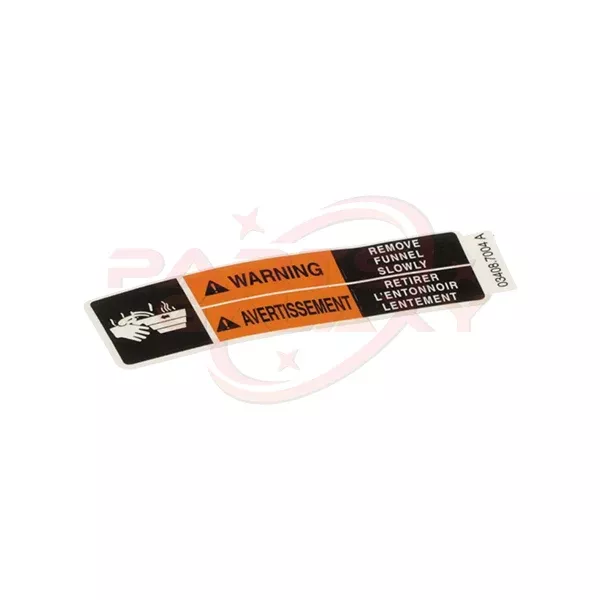 Bunn 03408.7004 Decal, Warning, Fnl,15.4 Rad, Eng/Fr