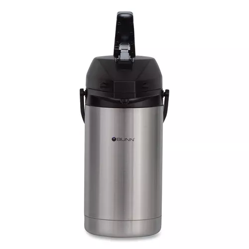 BUNN 32130.0000 3 Liter Lever Action Airpot - Stainless Steel/Black