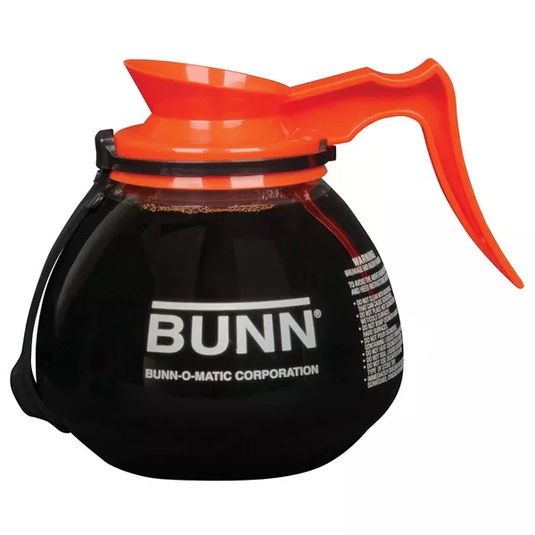 Bunn RFID Decanter, Glass - Orange Handle, Case of 3