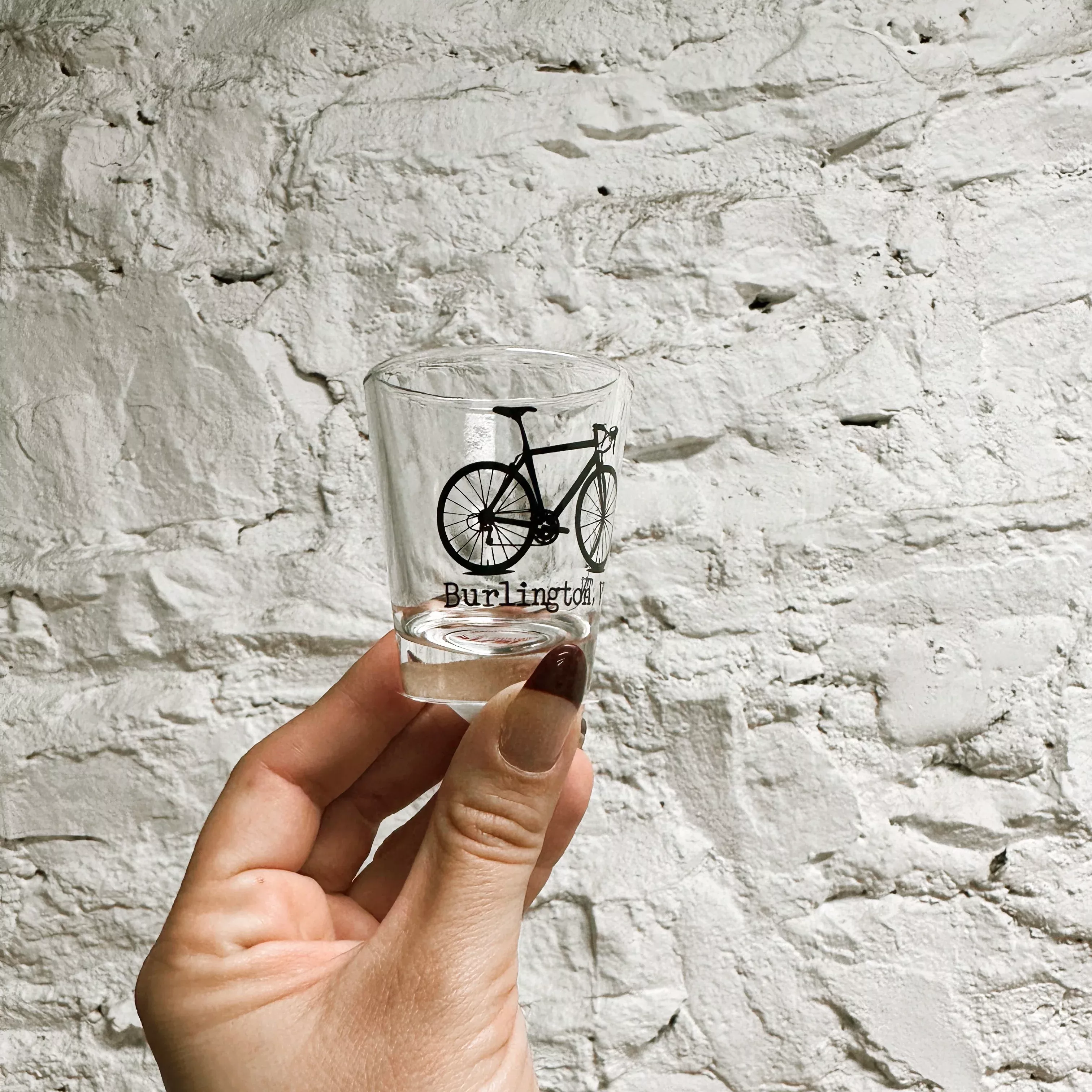 Burlington, VT Bicycle Shot Glass