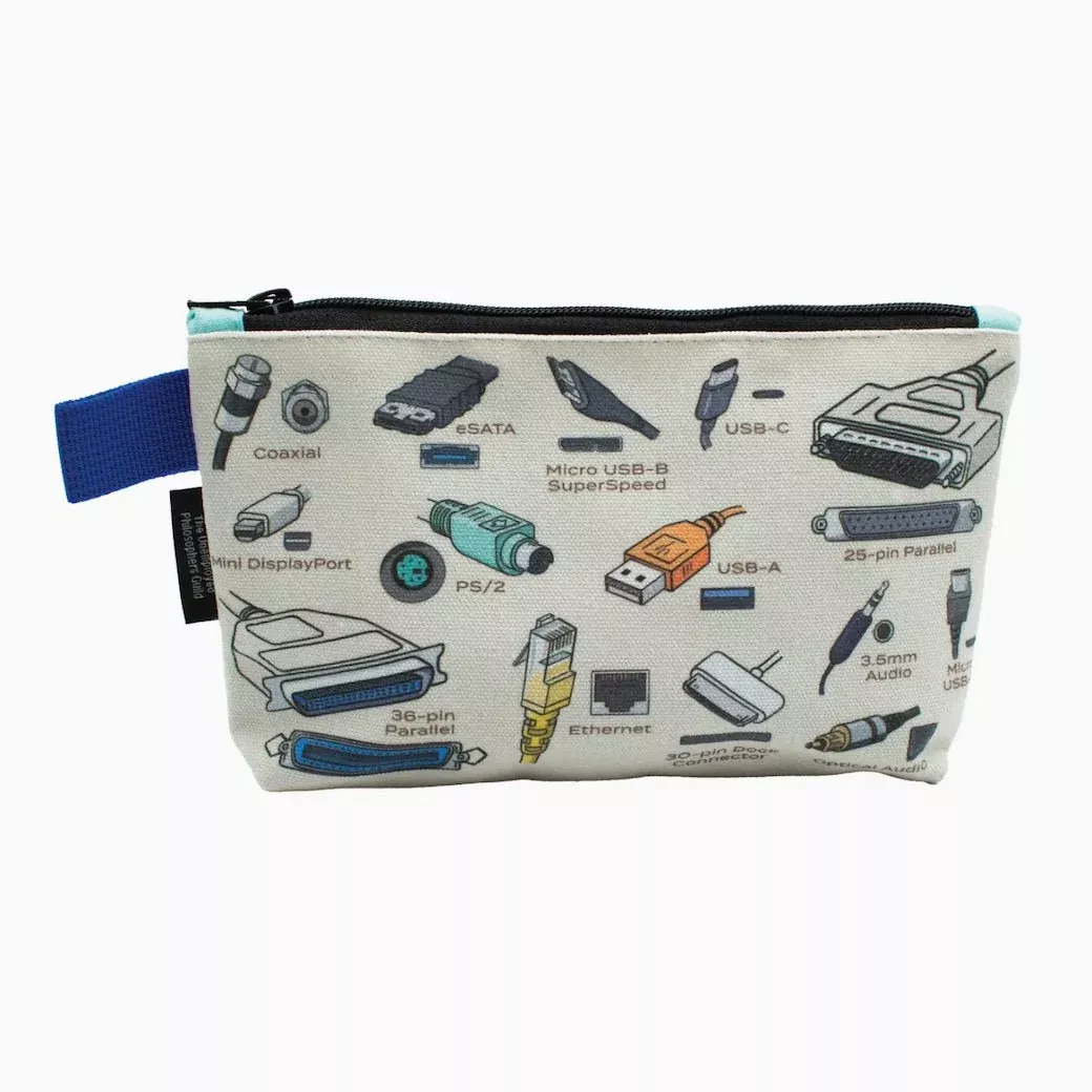 Cables & Ports Zippered Canvas Tech Pouch