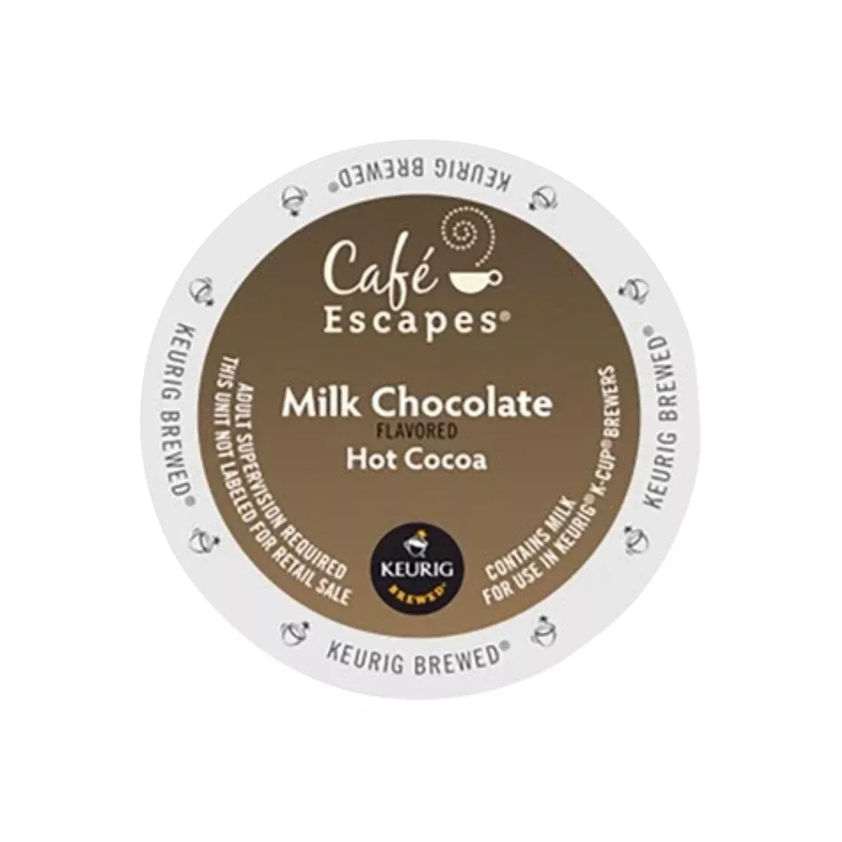 Cafe Escapes Hot Milk Chocolate Cocoa K-Cup Pods (Box of 24)