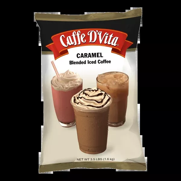 Caffe D'Vita Caramel Latte Blended Ice Coffee - Bag (3.5 lbs)