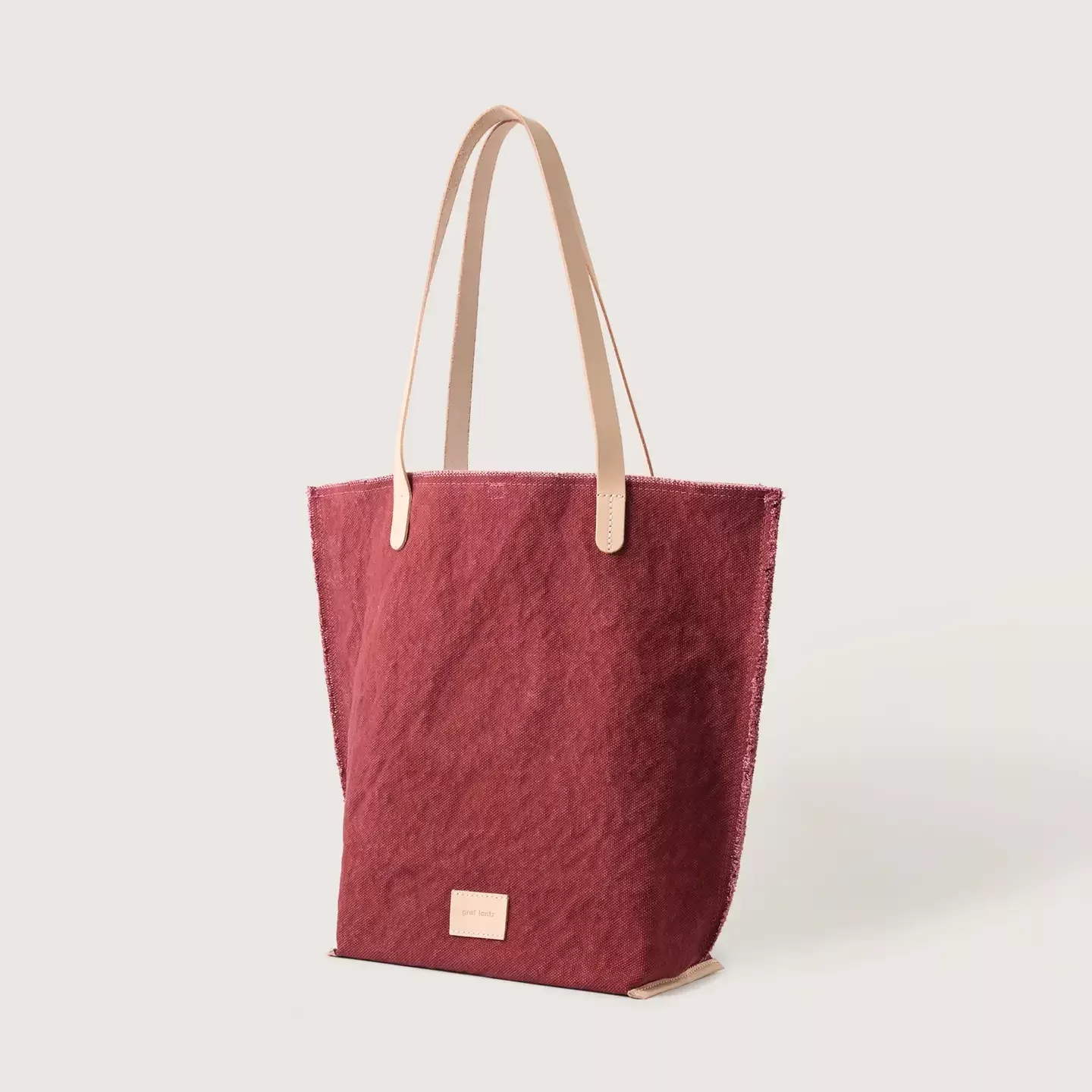 Canvas Tote Plum Vachetta