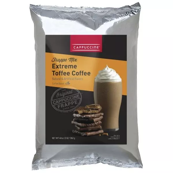 Cappuccine Extreme Toffee Coffee Frappe Mix - Bag (3 lbs)