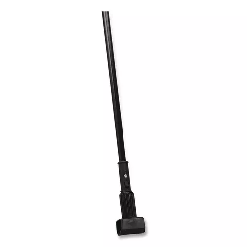 Carlisle 3697000 1 in. Diameter x 60 in. Vinyl Coated Jaw Style Metal Mop Handle - Black