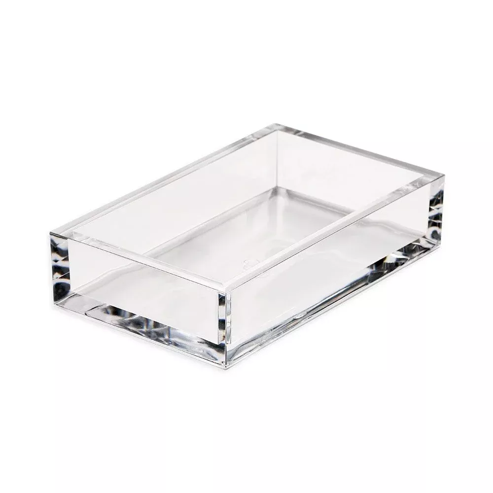 Caspari Acrylic Guest Towel Napkin Holder in Clear