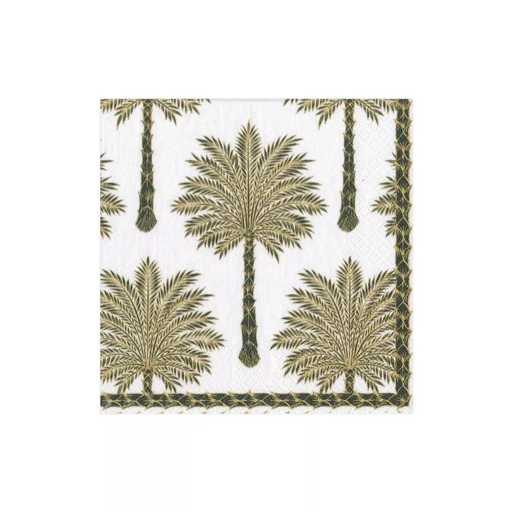Caspari Grand Palms Cocktail Napkins - 20pk