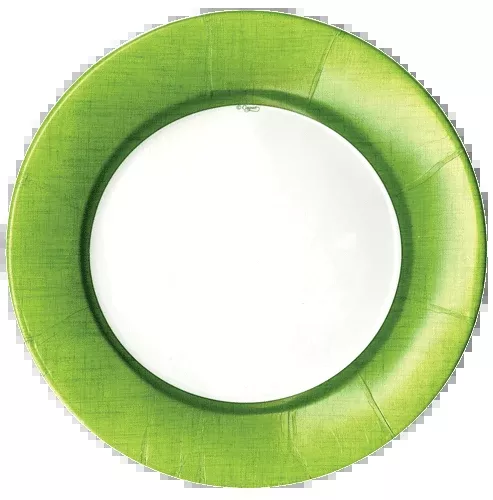 Caspari Linen Green Paper Dinner Plates – 8pk