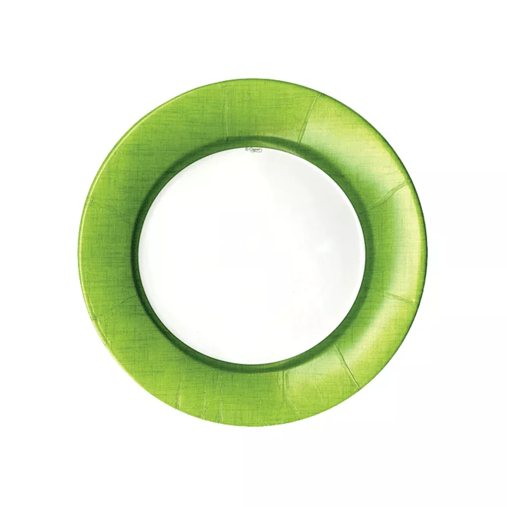 Caspari Linen Moss Paper Salad/Dessert Plates – 8pk