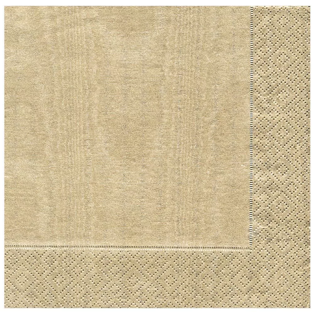 Caspari Moiré Gold Dinner Napkins - 20pk